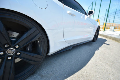Seitenschweller Ansatz für CHEVROLET CAMARO 6TH-GEN. PHASE-I 2SS COUPE schwarz Hochglanz