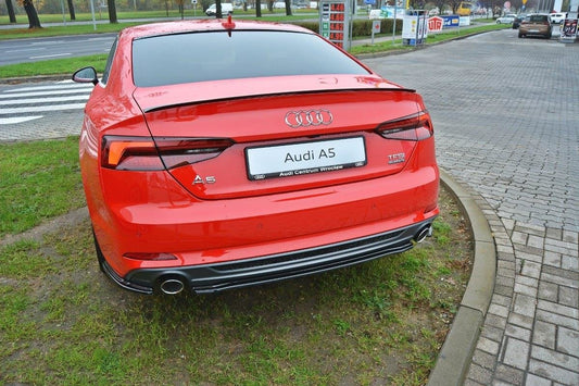 Mittlerer Diffusor Heck Ansatz für Audi A5 S-Line F5 Coupe / Sportback  schwarz matt