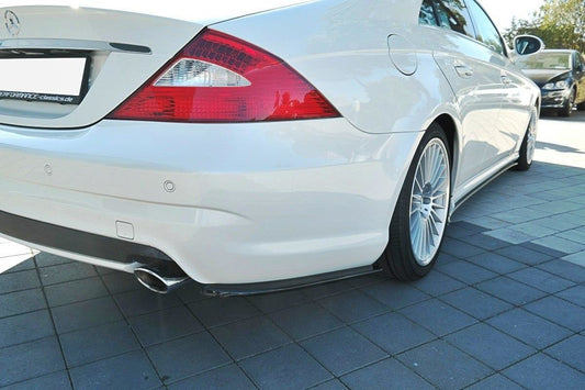 Heck Ansatz Flaps Diffusor für Mercedes CLS C219 55AMG Carbon Look