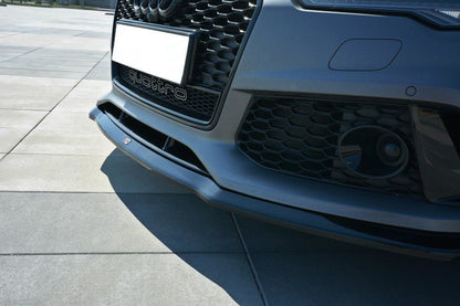 Front Ansatz V.2 für Audi RS7 Facelift schwarz Hochglanz
