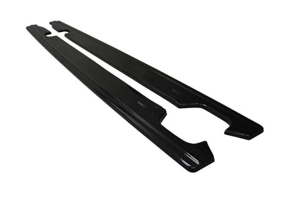 Seitenschweller Ansatz für Audi S6 / A6 S-Line C7 FL schwarz matt