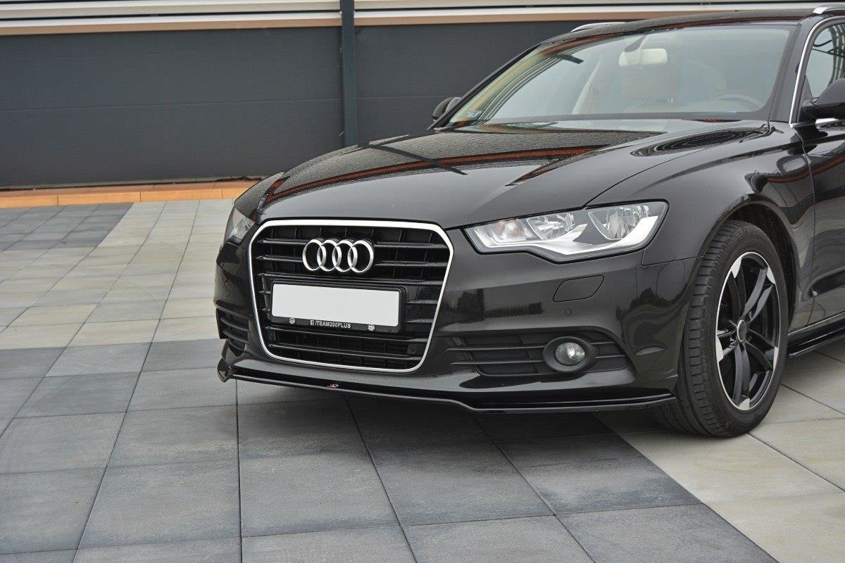 Front Ansatz V.1 für Audi A6 C7 schwarz Hochglanz