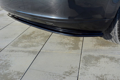 Splitter / Diffusor Heck Ansatz für Audi A3 Sportback 8P / 8P Facelift schwarz Hochglanz