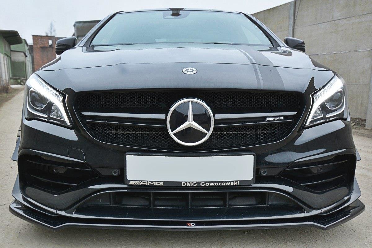 Front Ansatz V.2 für Mercedes CLA A45 AMG C117 Facelift schwarz matt