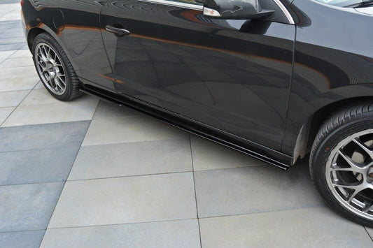 Seitenschweller Ansatz für Renault Laguna mk 3 Coupe schwarz matt