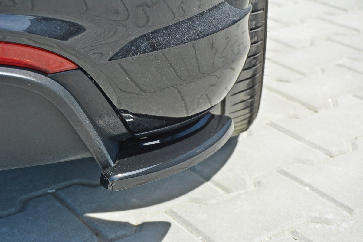 Heck Ansatz Flaps Diffusor passend für passend für Fiat Punto Evo Abarth schwarz matt schwarz matt