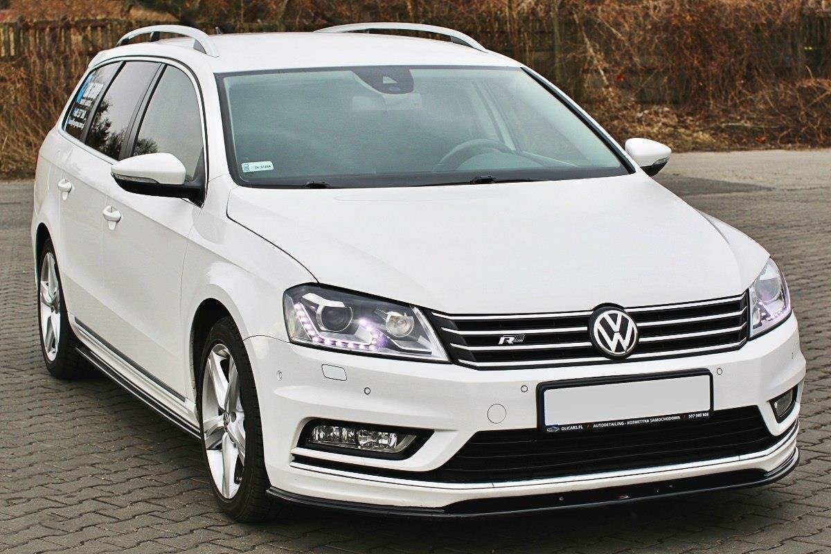 Front Ansatz V.1 für Vw Passat B7 R-Line schwarz Hochglanz