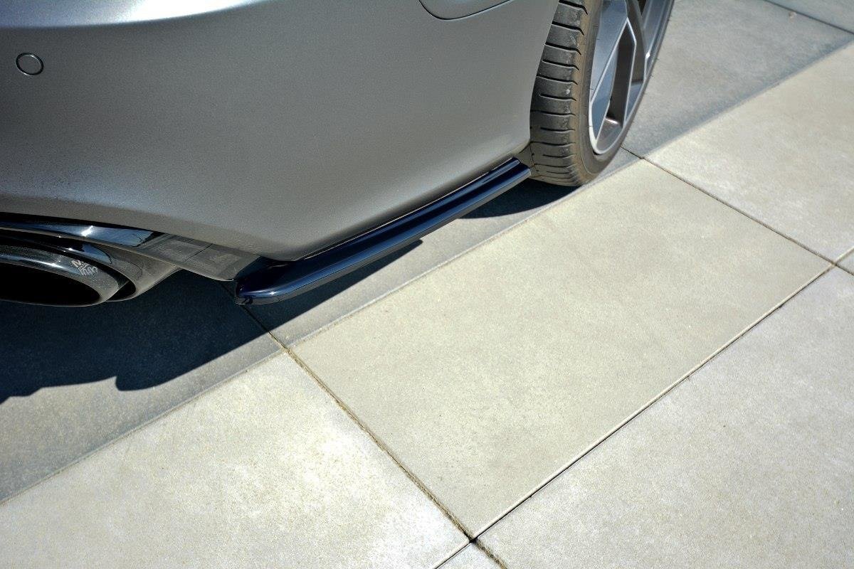 Heck Ansatz Flaps Diffusor für Audi RS7 Facelift schwarz Hochglanz