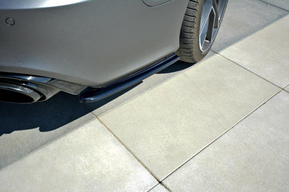 Heck Ansatz Flaps Diffusor für Audi RS7 Facelift schwarz Hochglanz