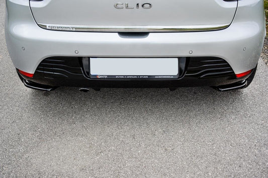 Heck Ansatz Flaps Diffusor für Renault Clio Mk4 schwarz matt