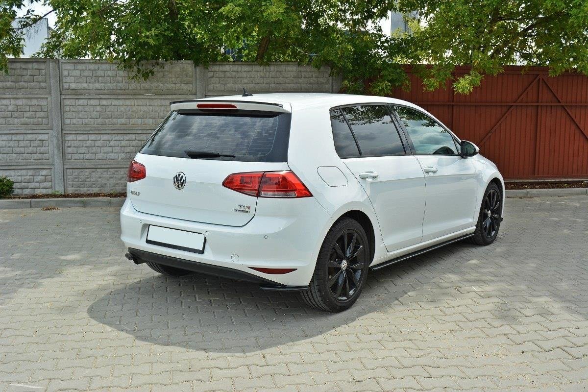 Heck Ansatz Flaps Diffusor für VW Golf Mk7 Standard schwarz matt