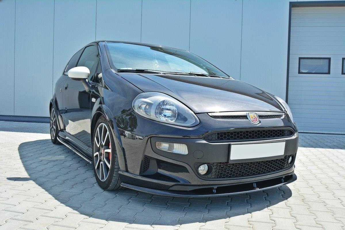 Front Ansatz für Fiat Punto Evo Abarth schwarz Hochglanz
