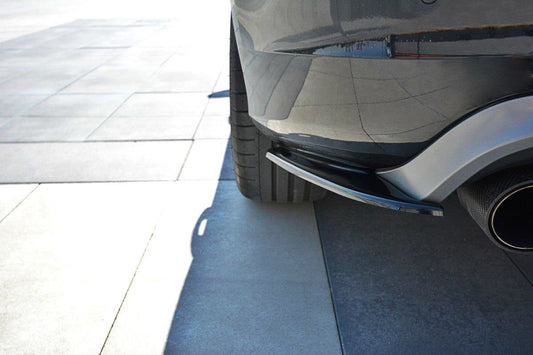 Heck Ansatz Flaps Diffusor für Volvo V60 Polestar Facelift schwarz matt