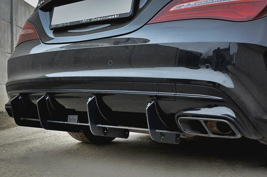 Diffusor Heck Ansatz für Heckschürze V.2 für Mercedes CLA A45 AMG C117 Facelift
