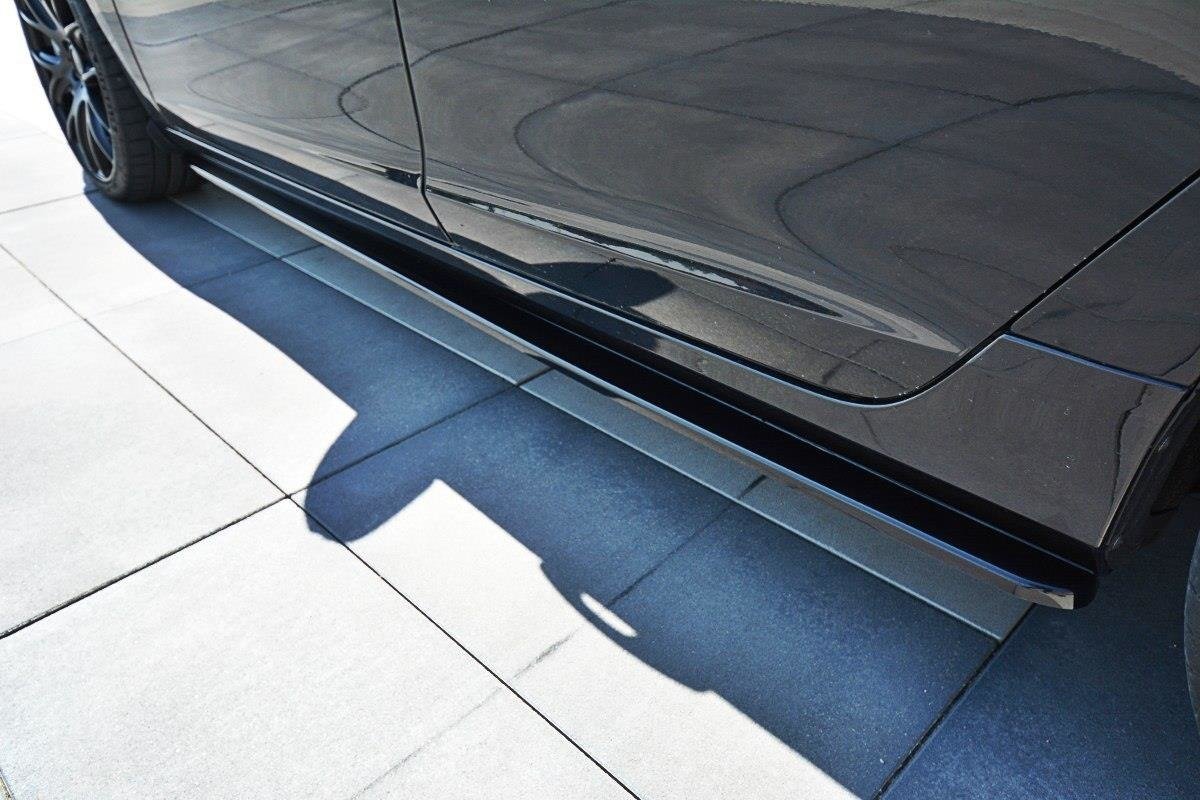 Seitenschweller Ansatz für Volvo V60 Polestar Facelift schwarz matt
