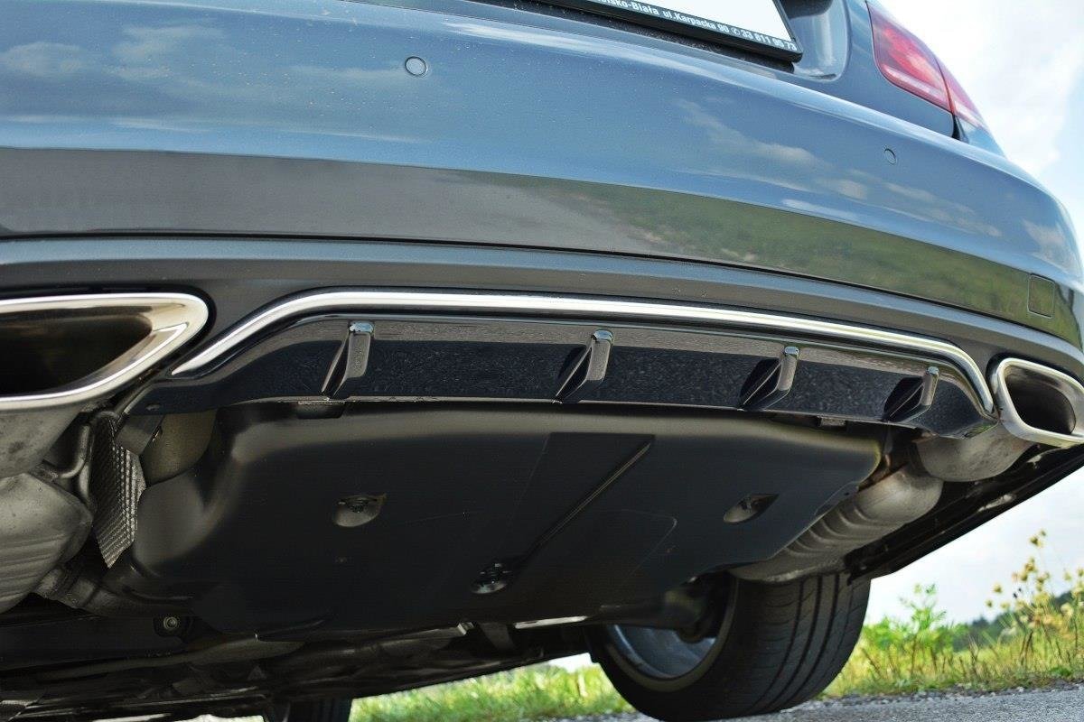 Diffusor Heck Ansatz für Mercedes E W212 schwarz Hochglanz
