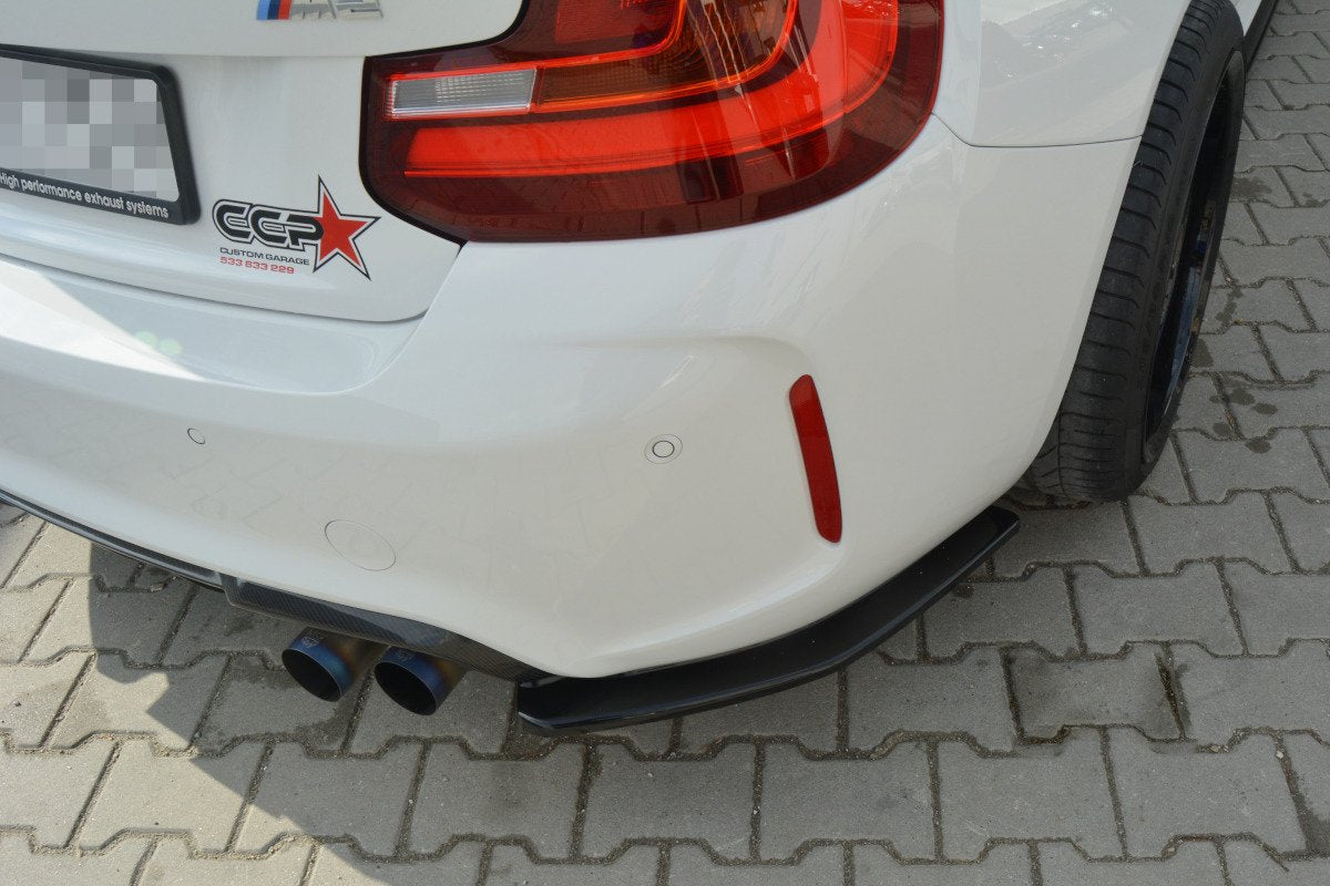 Heck Ansatz Flaps Diffusor für BMW M2 (F87) COUPÉ schwarz matt