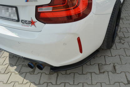 Heck Ansatz Flaps Diffusor für BMW M2 (F87) COUPÉ schwarz matt