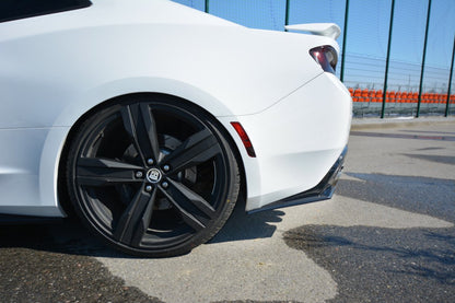 Heck Ansatz Flaps Diffusor für CHEVROLET CAMARO 6TH-GEN. PHASE-I 2SS COUPE schwarz matt