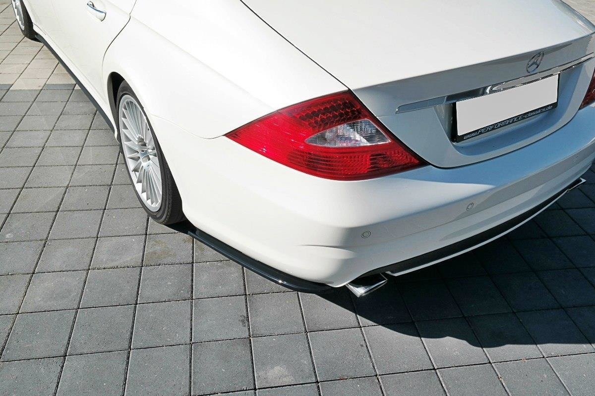 Heck Ansatz Flaps Diffusor für Mercedes CLS C219 55AMG Carbon Look