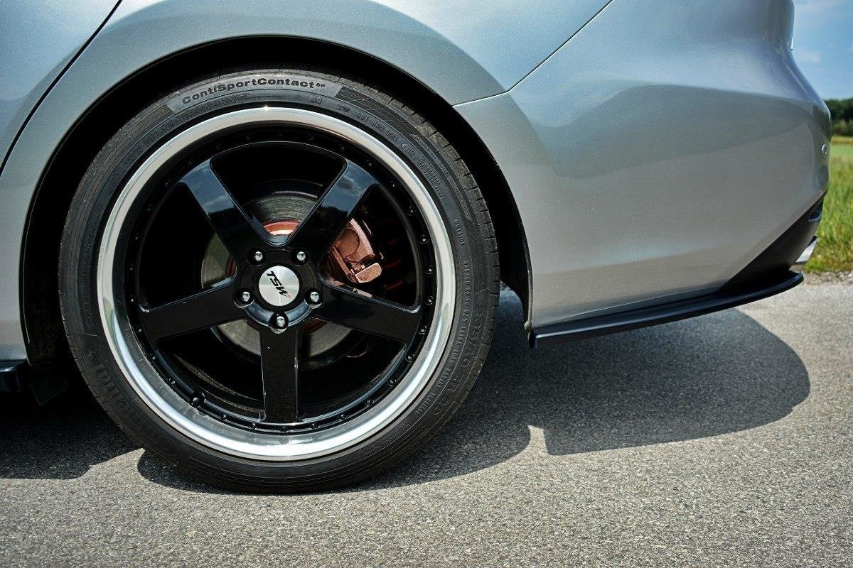 Heck Ansatz Flaps Diffusor für Mazda 6 GJ (Mk3) Wagon schwarz matt