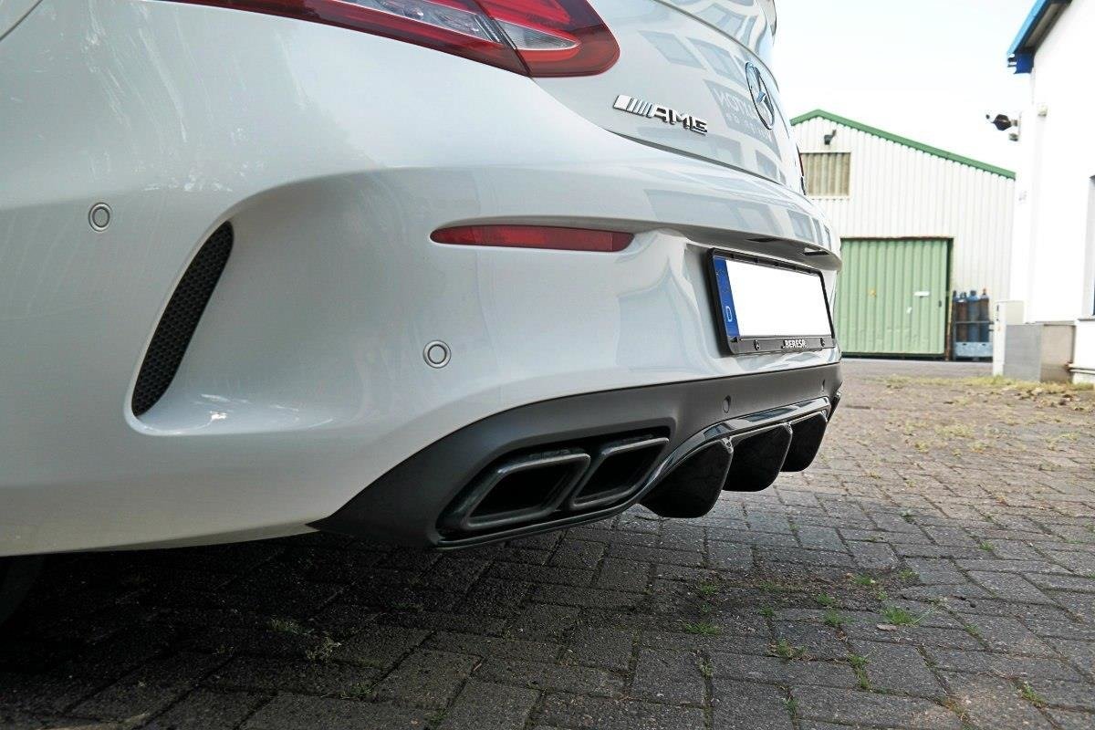 Diffusor Heck Ansatz für Mercedes C-Klasse C205 63 AMG Coupe Carbon Look
