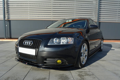 Front Ansatz für Audi A3 S-Line 8P schwarz matt