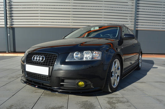 Front Ansatz für Audi A3 S-Line 8P schwarz matt
