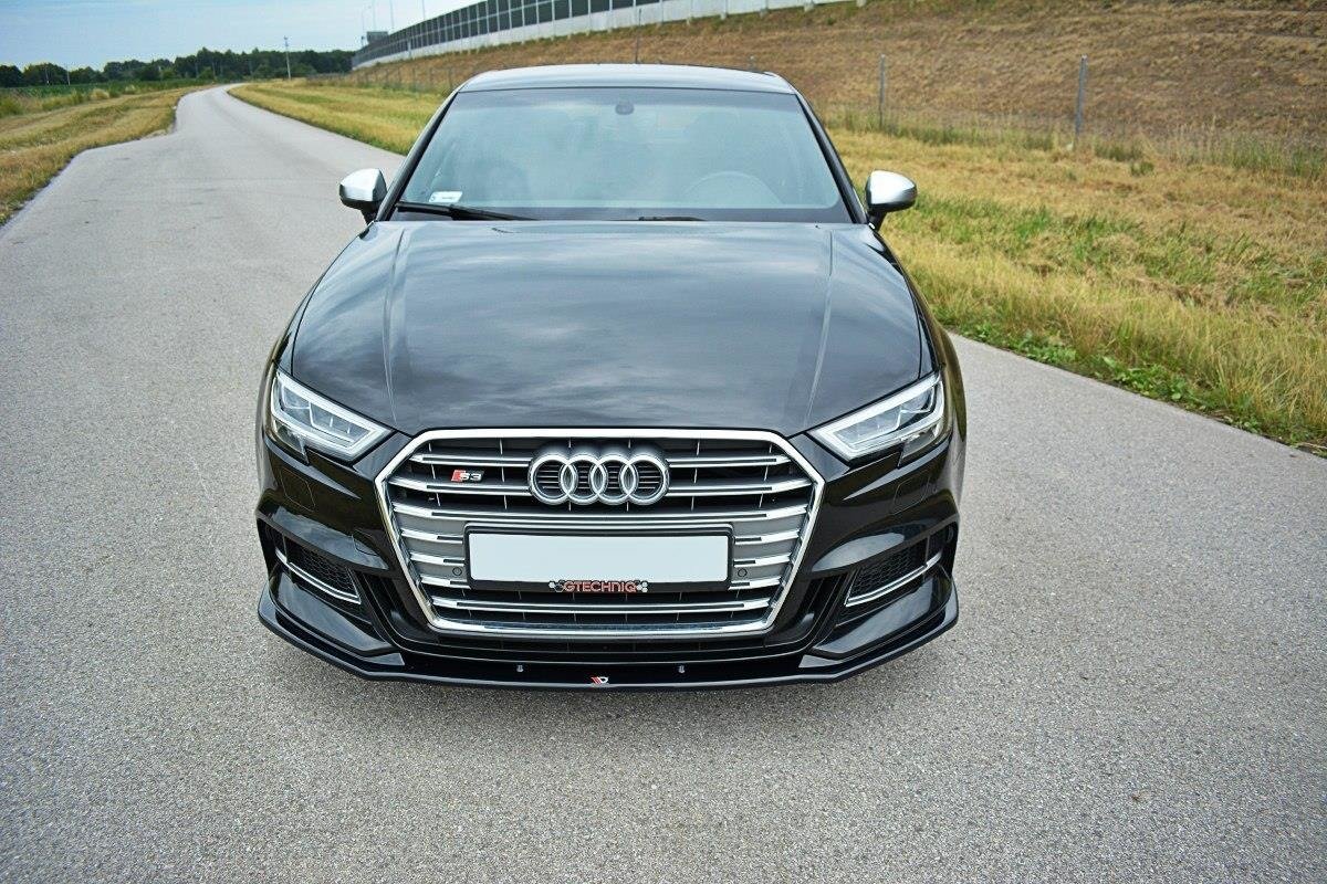 Front Ansatz für  V.1 Audi S3 / A3 S-Line 8V FL Limousine schwarz matt