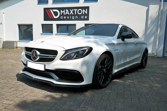 Front Ansatz V.1 für Mercedes C-Klasse C205 63 AMG Coupe schwarz matt