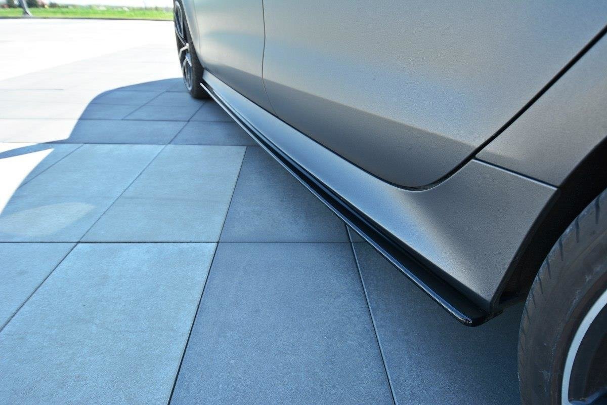 Seitenschweller Ansatz für Audi RS7 C7 FL schwarz Hochglanz