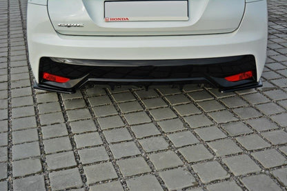Heck Ansatz Flaps Diffusor für Honda Civic Mk9 Facelift Carbon Look