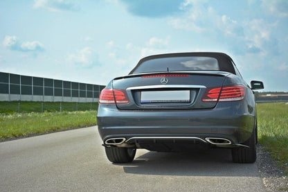 Diffusor Heck Ansatz für Mercedes E W212 schwarz Hochglanz