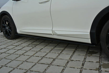 Seitenschweller Ansatz für Honda Civic Mk9 Facelift schwarz Hochglanz
