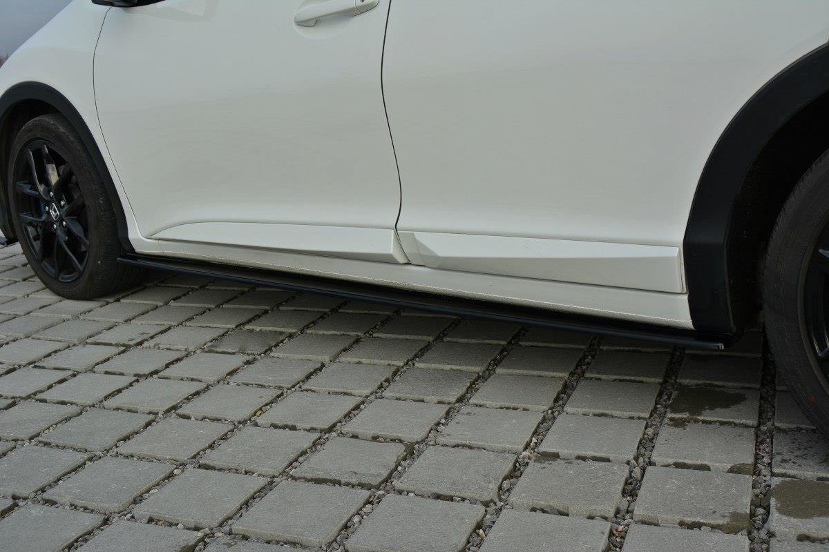 Seitenschweller Ansatz für Honda Civic Mk9 Facelift schwarz matt