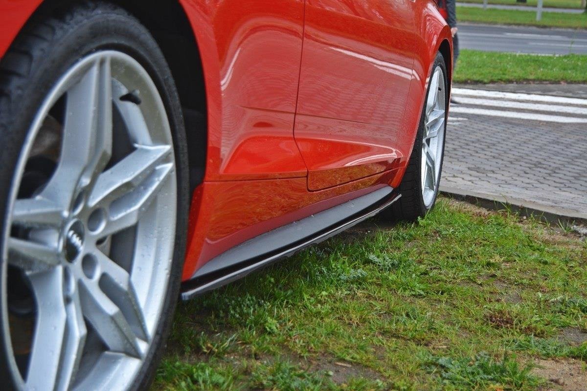 Seitenschweller Ansatz für Audi S5 / A5 S-Line F5 Coupe schwarz matt