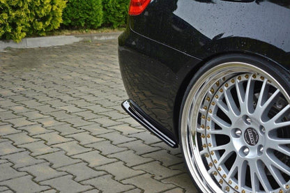Heck Ansatz Flaps Diffusor für BMW 3er E92 M Paket FACELIFT Carbon Look