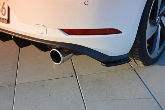 Heck Ansatz Flaps Diffusor für VW GOLF 7 GTI FACELIFT schwarz Hochglanz