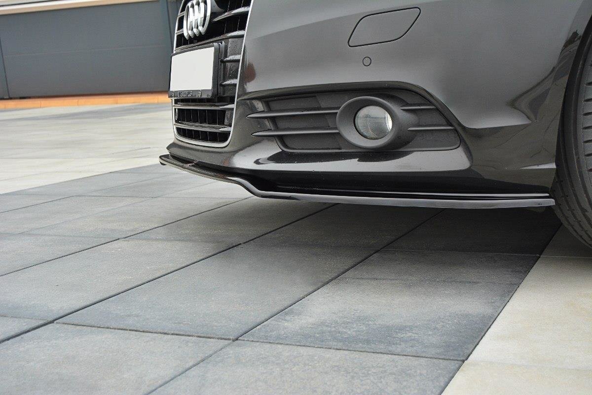Front Ansatz V.1 für Audi A6 C7 schwarz Hochglanz