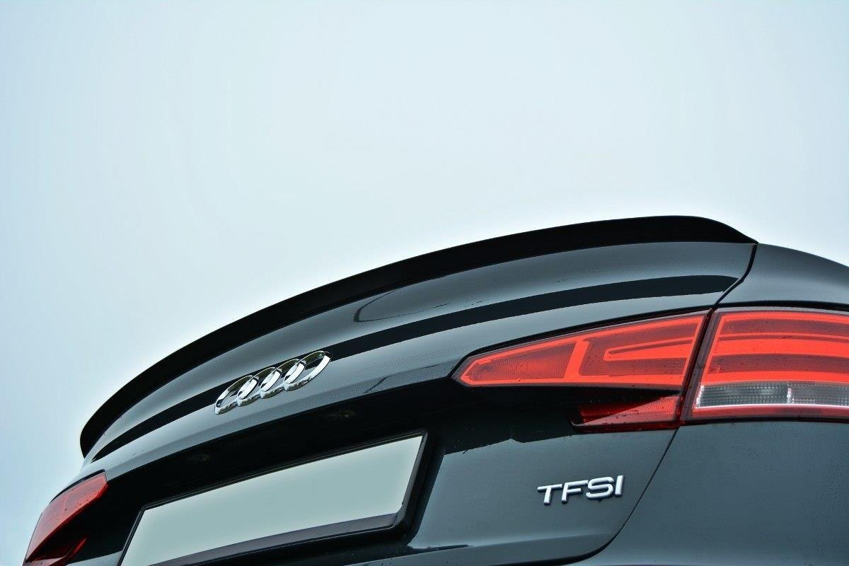 Spoiler CAP für Audi A4 S-Line B9 Limousine schwarz matt