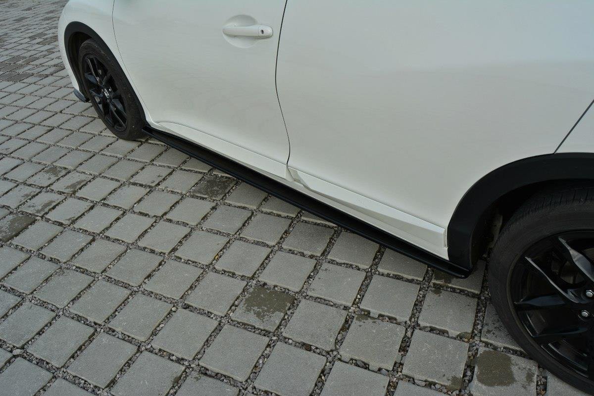 Seitenschweller Ansatz für Honda Civic Mk9 Facelift schwarz matt
