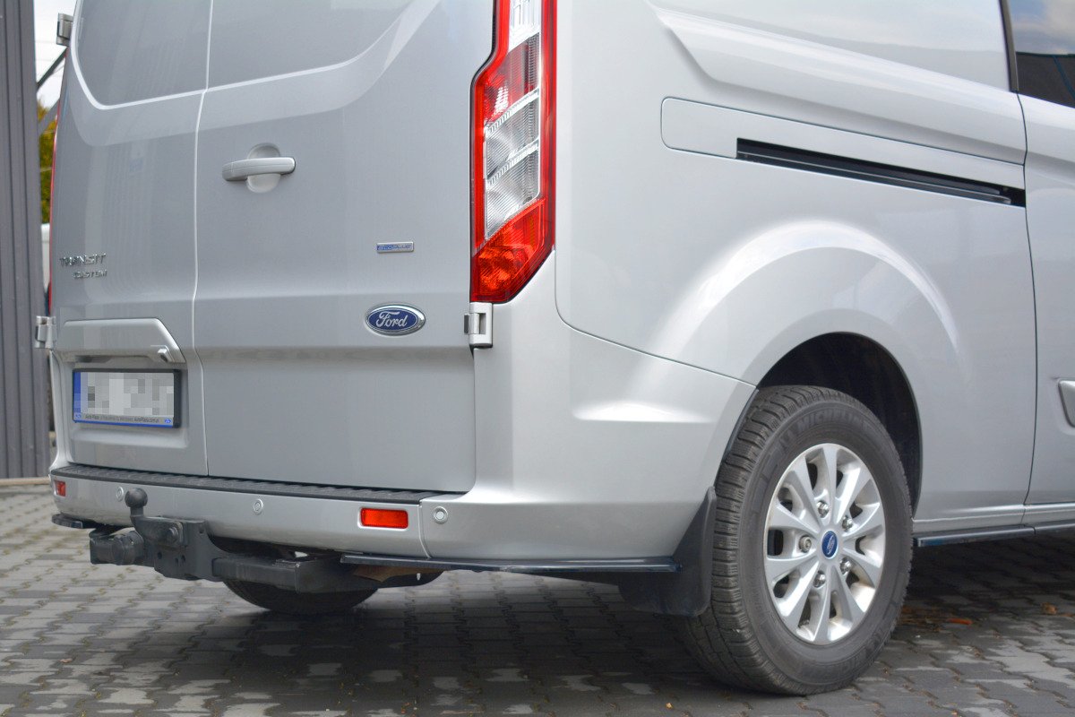 Heck Ansatz Flaps Diffusor für Ford Transit Custom Mk1 FL schwarz matt