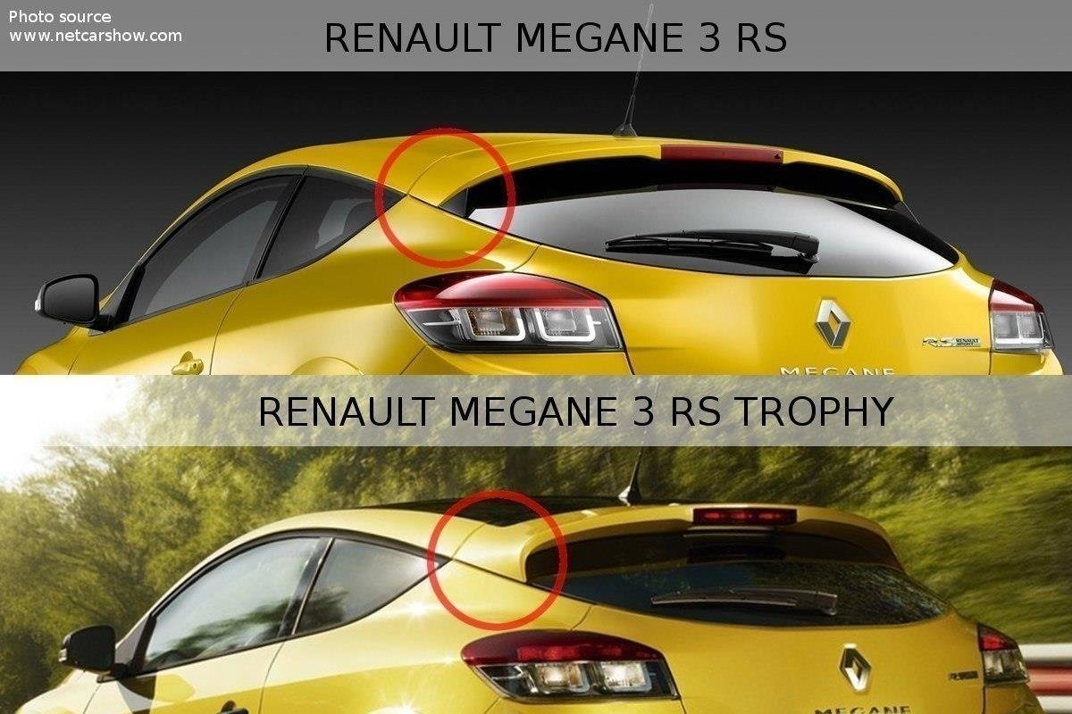 Spoiler CAP für RENAULT MEGANE MK3 RS Trophy Carbon Look