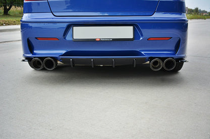 Heck Ansatz Flaps Diffusor für ALFA ROMEO 156 GTA SW schwarz matt