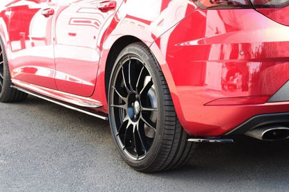 Heck Ansatz Flaps Diffusor für v.2 Seat Leon Mk3 Cupra Facelift schwarz matt