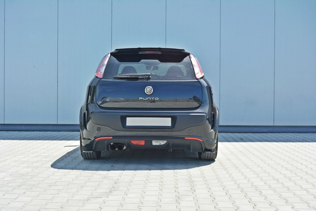 Heck Ansatz Flaps Diffusor passend für passend für Fiat Punto Evo Abarth schwarz Hochglanz schwarz Hochglanz