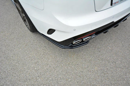 Heck Ansatz Flaps Diffusor für KIA STINGER GT schwarz Hochglanz