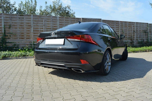 Diffusor Heck Ansatz für Lexus IS Mk3 Facelift T Carbon Look