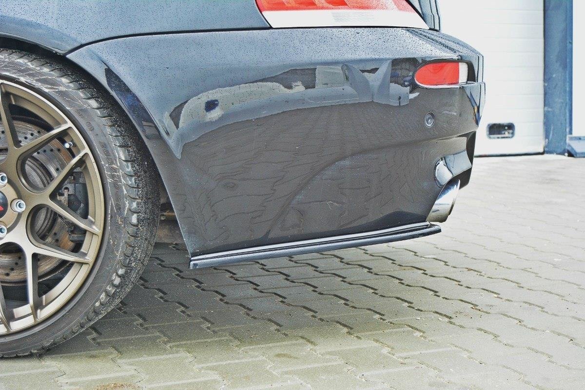 Heck Ansatz Flaps Diffusor für BMW M6 E63 schwarz matt