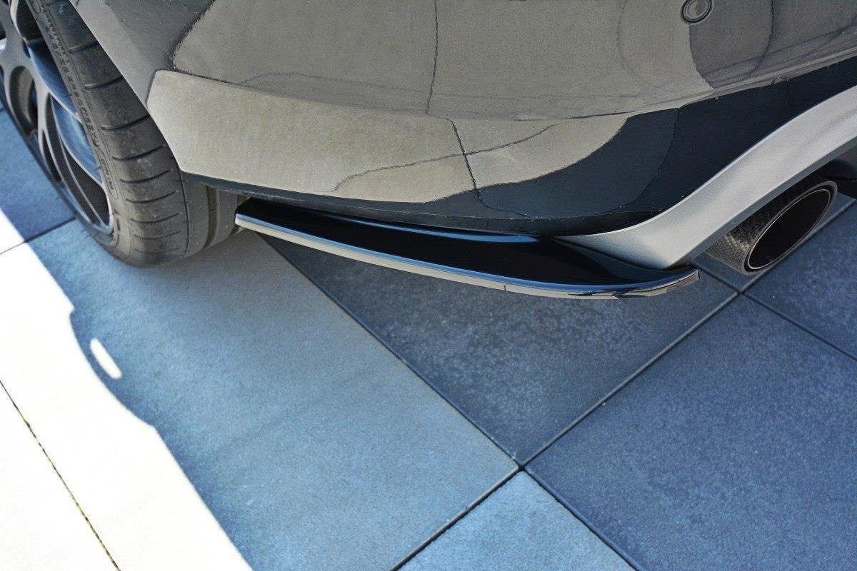 Heck Ansatz Flaps Diffusor für Volvo V60 Polestar Facelift schwarz matt